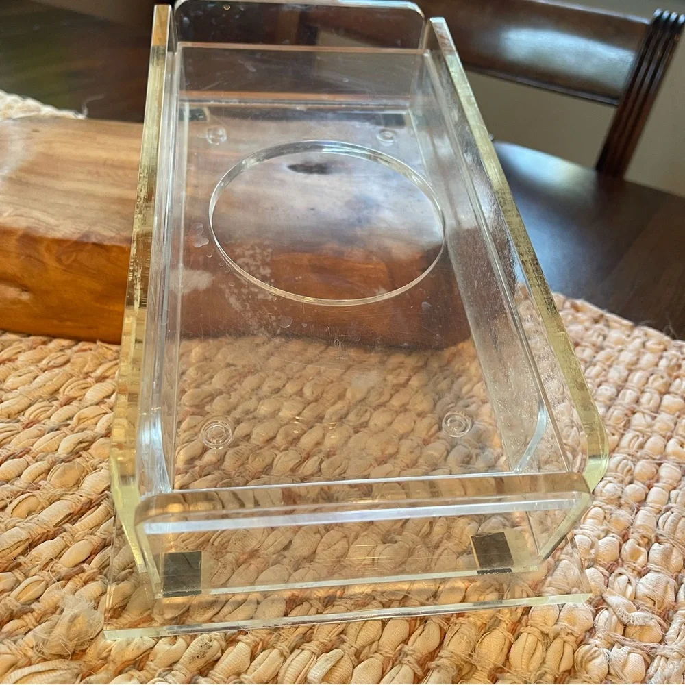 Lucite Acrylic Tissue Box Mid Century Modern Vintage